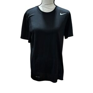 Nike Dri Fit Mens Black Short Sleeve Athletic T Shirt Size S